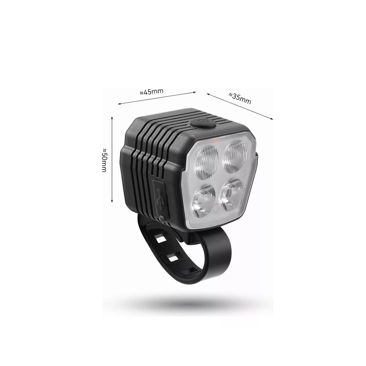 Luz Bicicleta Recargable Delantera Y Traser Y Claxon.