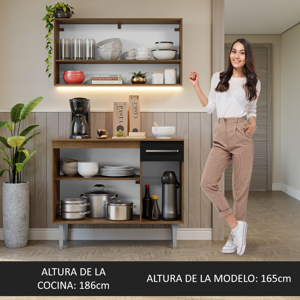 Cocina Integral Completa Modular Madesa Emilly 105cm MN 03.
