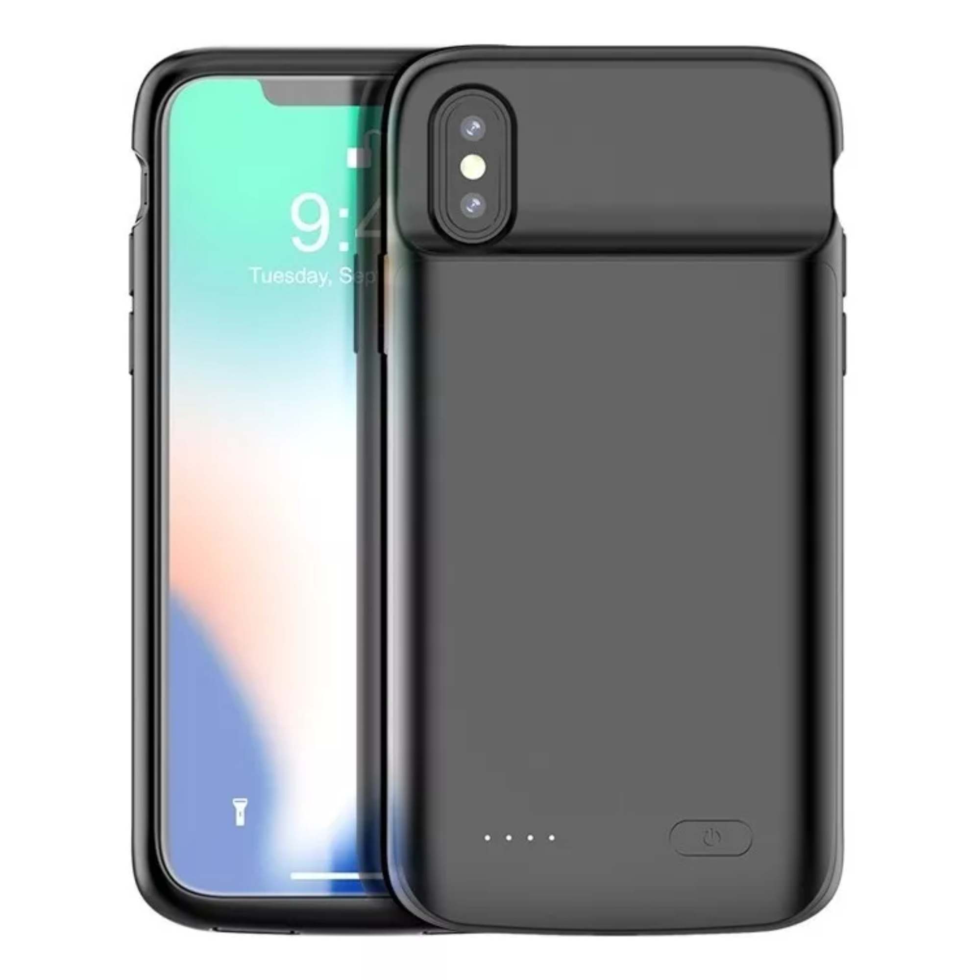 Funda Cargador Powerbank 6500 mah Para iPhone XS Max Proteccion 2 en 1 Funda cargadora Delgada, Portatil, Recargable
