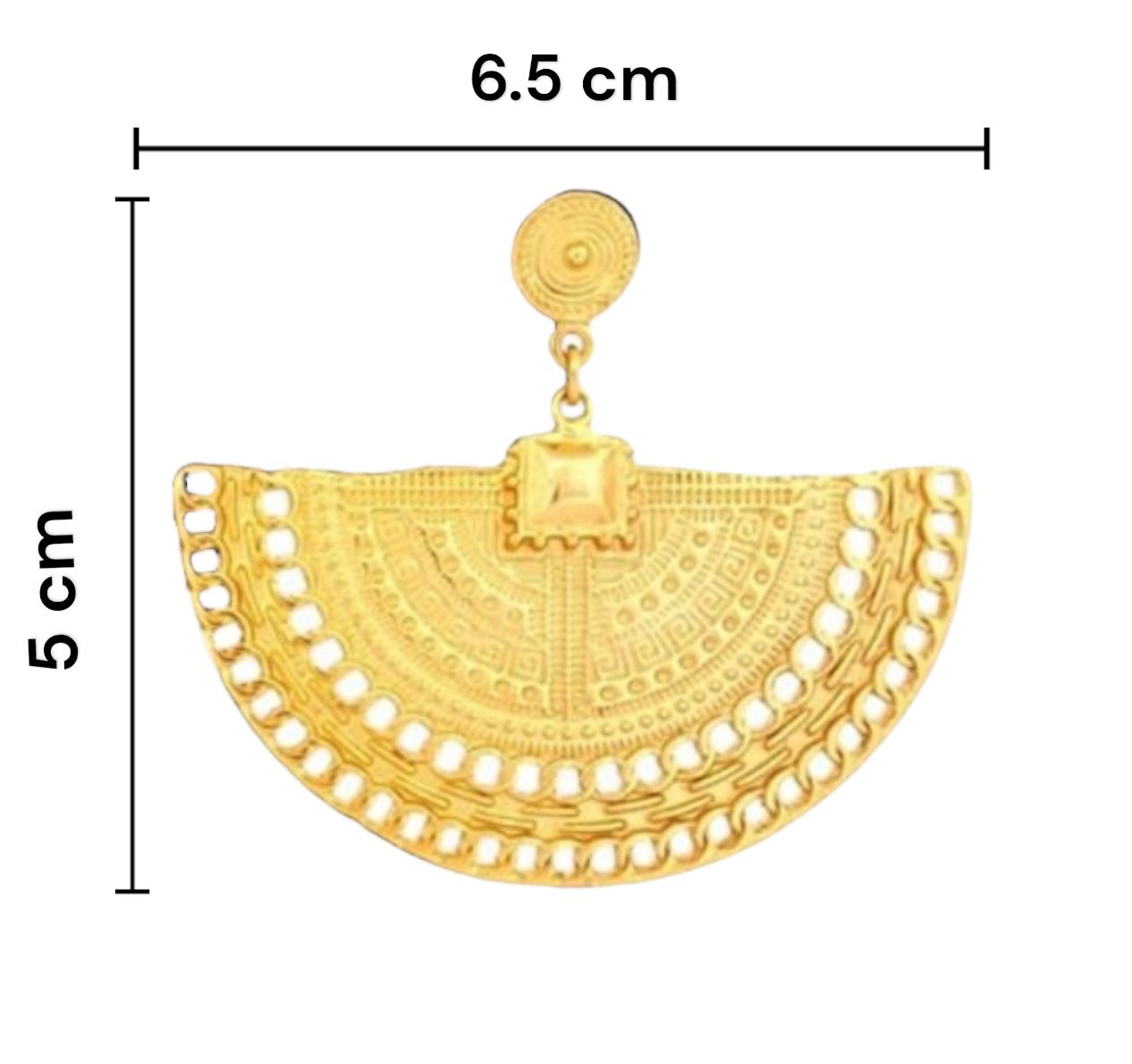 Aretes Colgantes Abanico Tolima Joyeria M De Leon.