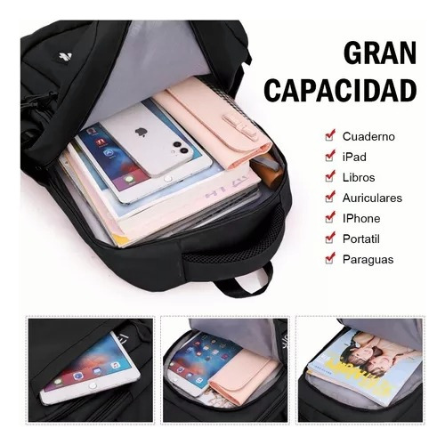 Mochila Escolar Deportes Viaje Bolsa P/ Laptop 15.6 Inch Iforu 30 L.