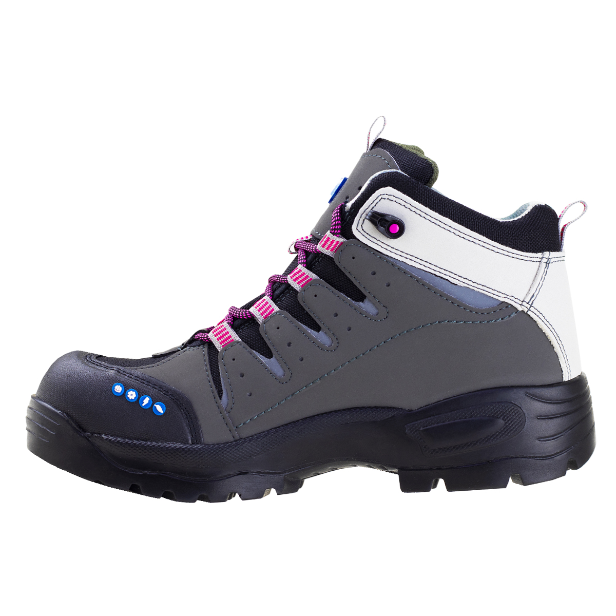 Bota Industrial Mujer Casco Policarbonato Discovery Blackwood 1958 Nob. Gris.