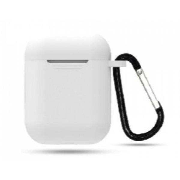 Funda Para Caja De AirPods De Silicón Inalámbrico + Gancho