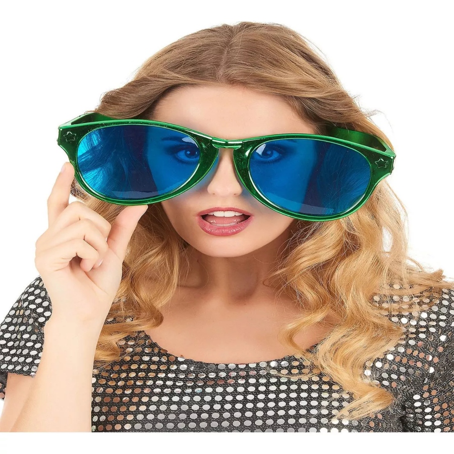 100 Lentes Gigantes Plástico Color Fiesta Batucada Boda Xv.
