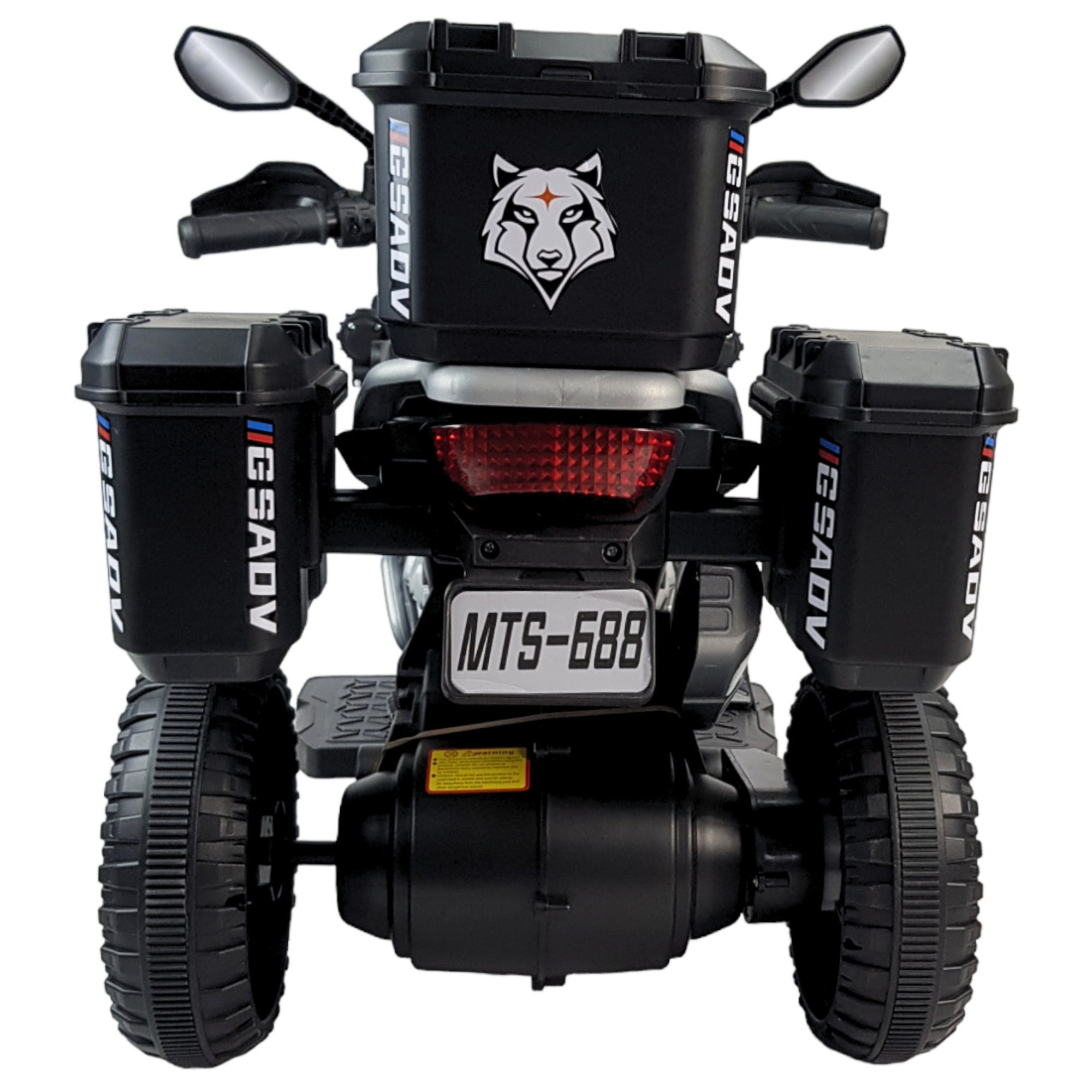 Moto Montable Electrica para Niños Recargable 6v Luz Led, Bluetooth - Negro.