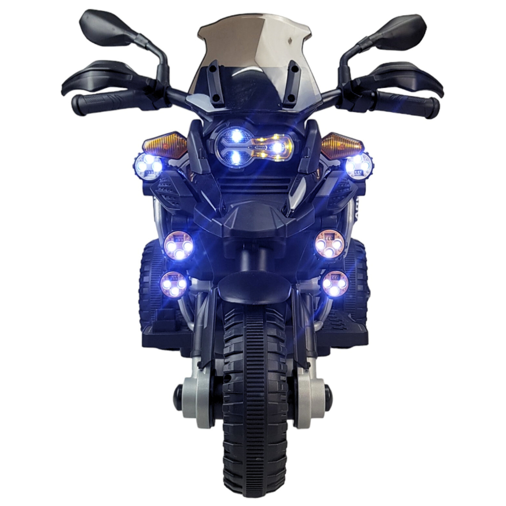Moto Montable Electrica para Niños Recargable 6v Luz Led, Bluetooth - Negro.