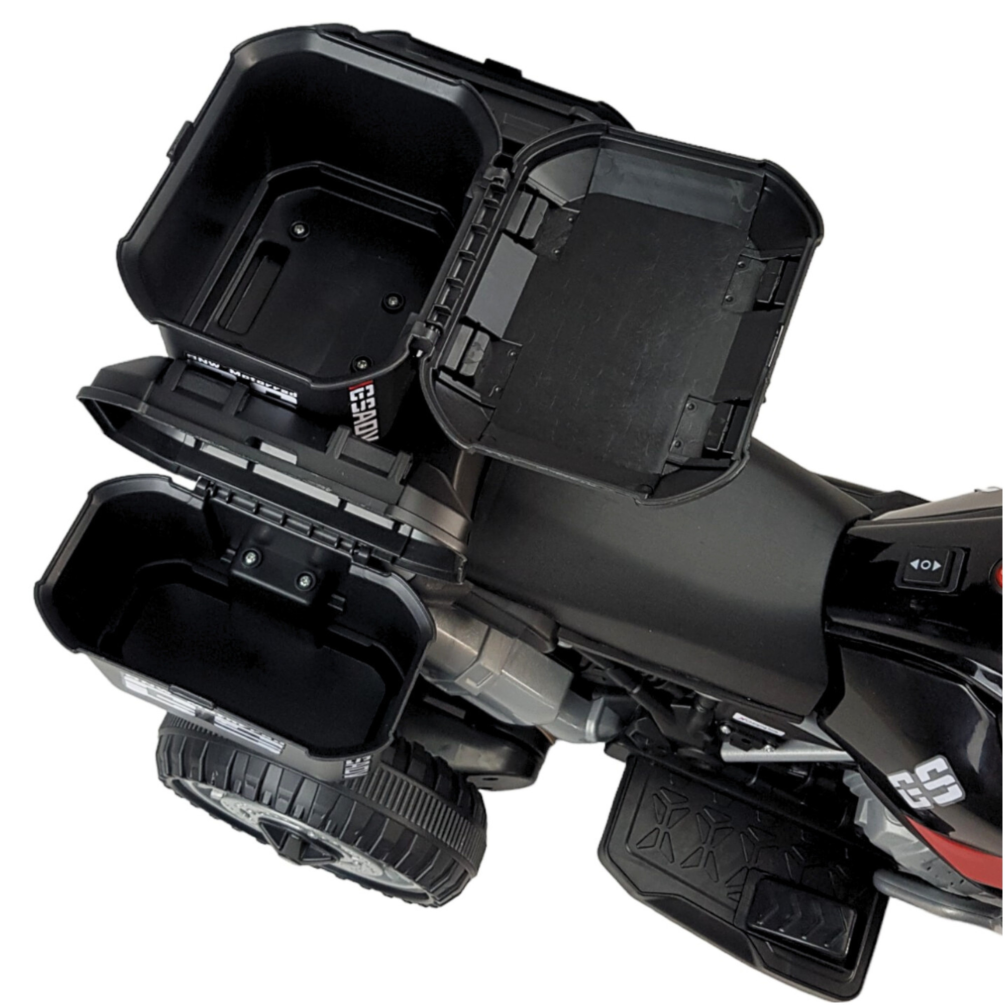 Moto Montable Electrica para Niños Recargable 6v Luz Led, Bluetooth - Negro.