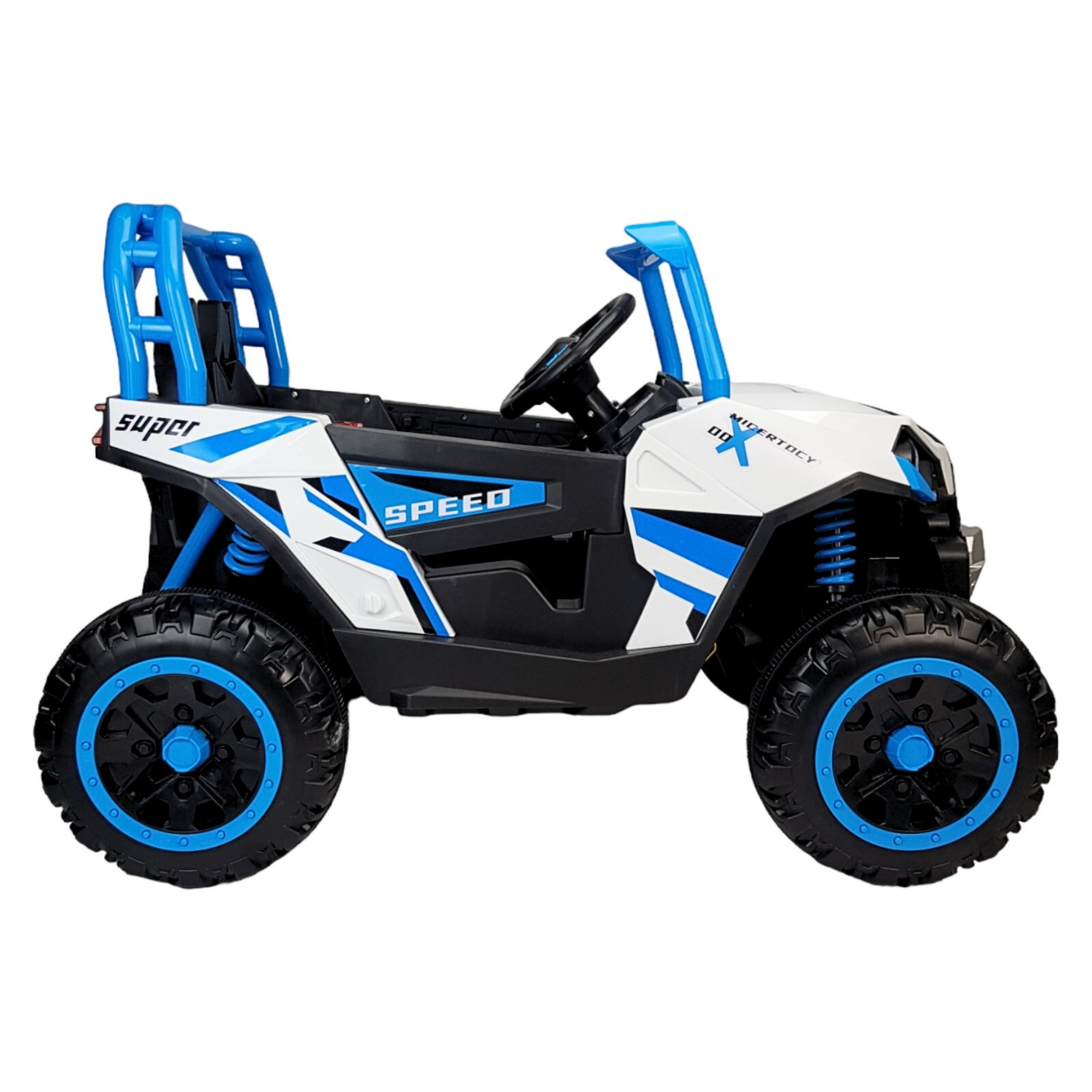 Montable Electrico para Niños Coche con Control Remoto Luz Led 12v - Azul.
