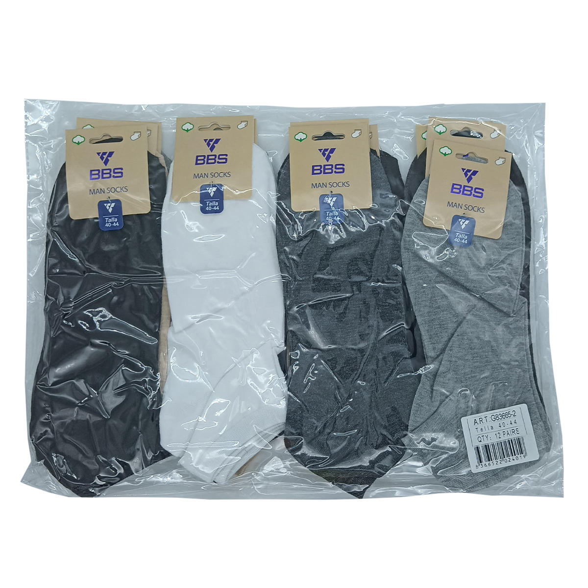 Paquete 12 pares tin caballero unitalla tipo sport colores