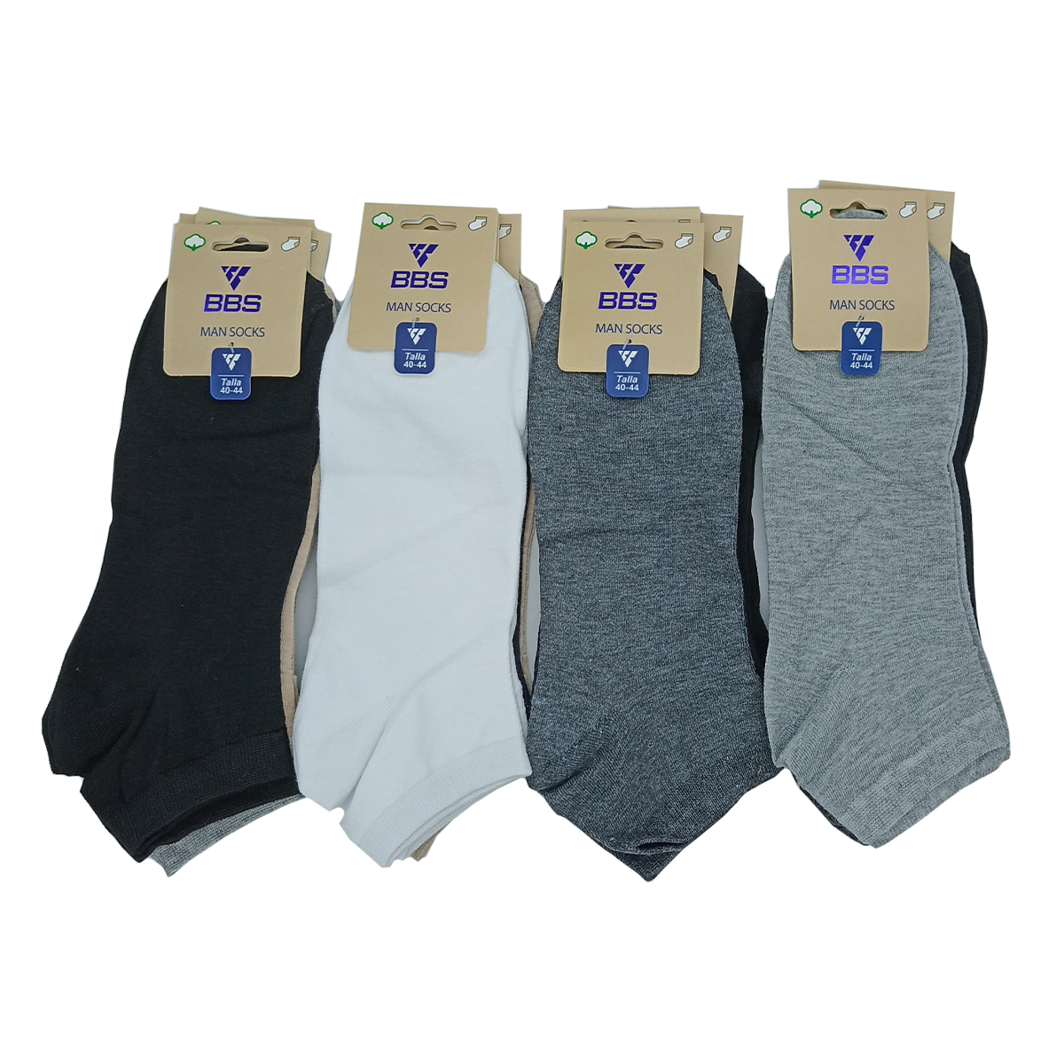 Paquete 12 pares tin caballero unitalla tipo sport colores