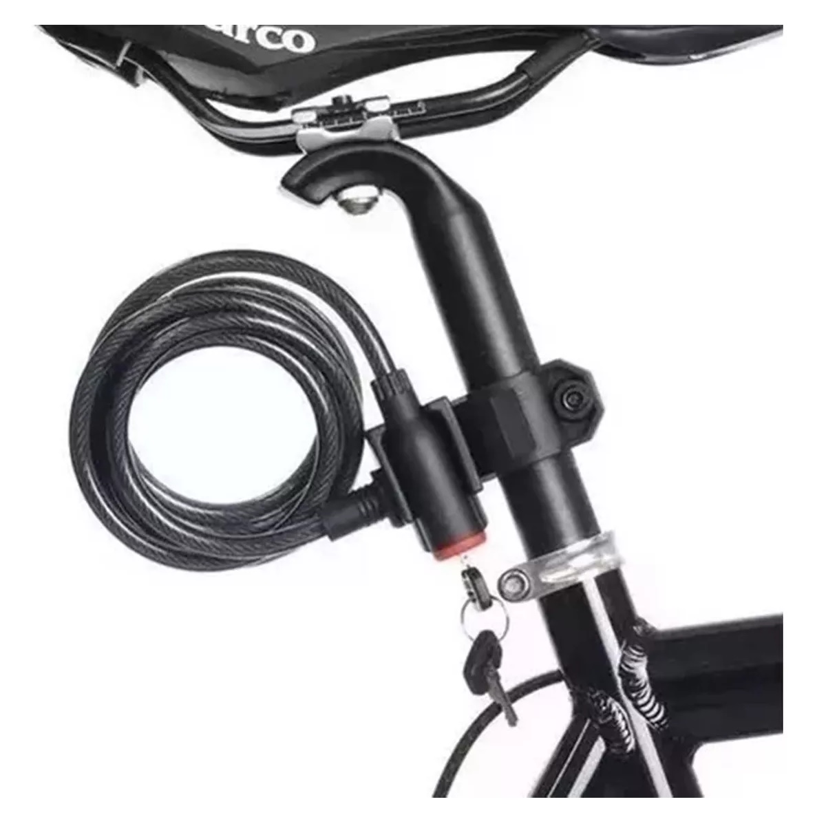 Candado De Cable Para Llave De Bicicleta Y Motocicleta 110cm.