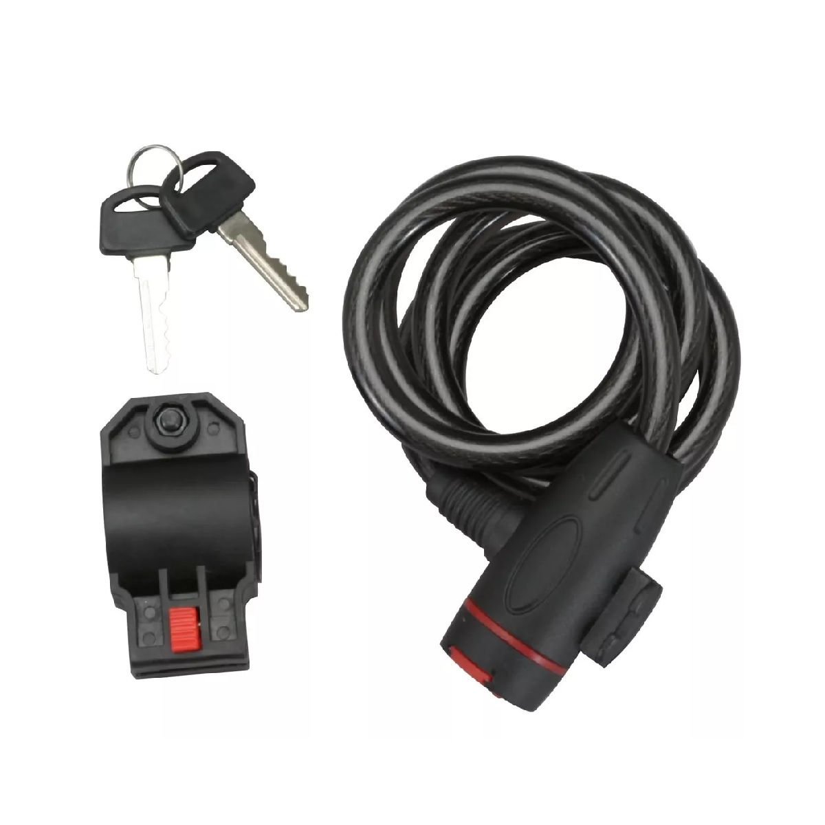 Candado De Cable Para Llave De Bicicleta Y Motocicleta 110cm.