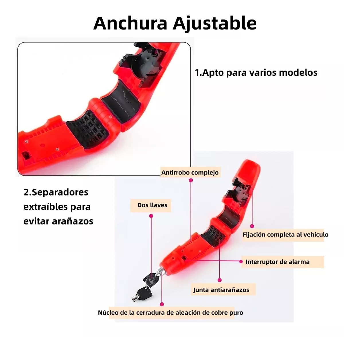 Alarma Motocicleta Freno Impermeable Acelerador Candado.