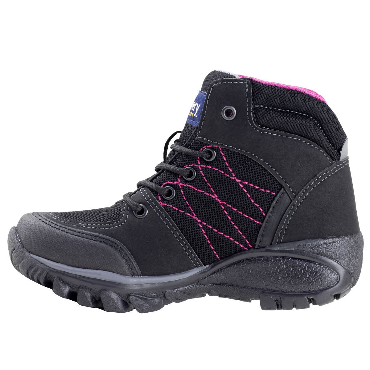 Botas Negras Para Niña Camping Aventura Discovery 11962 Gris Ros Outdoor.
