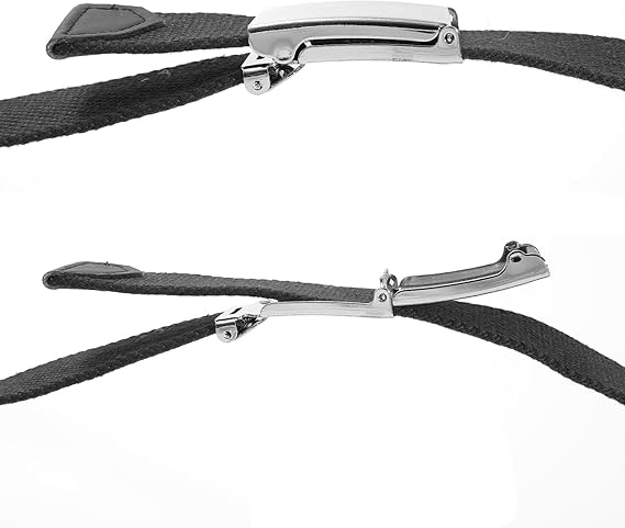 AWAYTR - Cinturones de lona para niños, uniforme escolar ajustable, cinturón de golf para niños con hebilla abatible plateada.