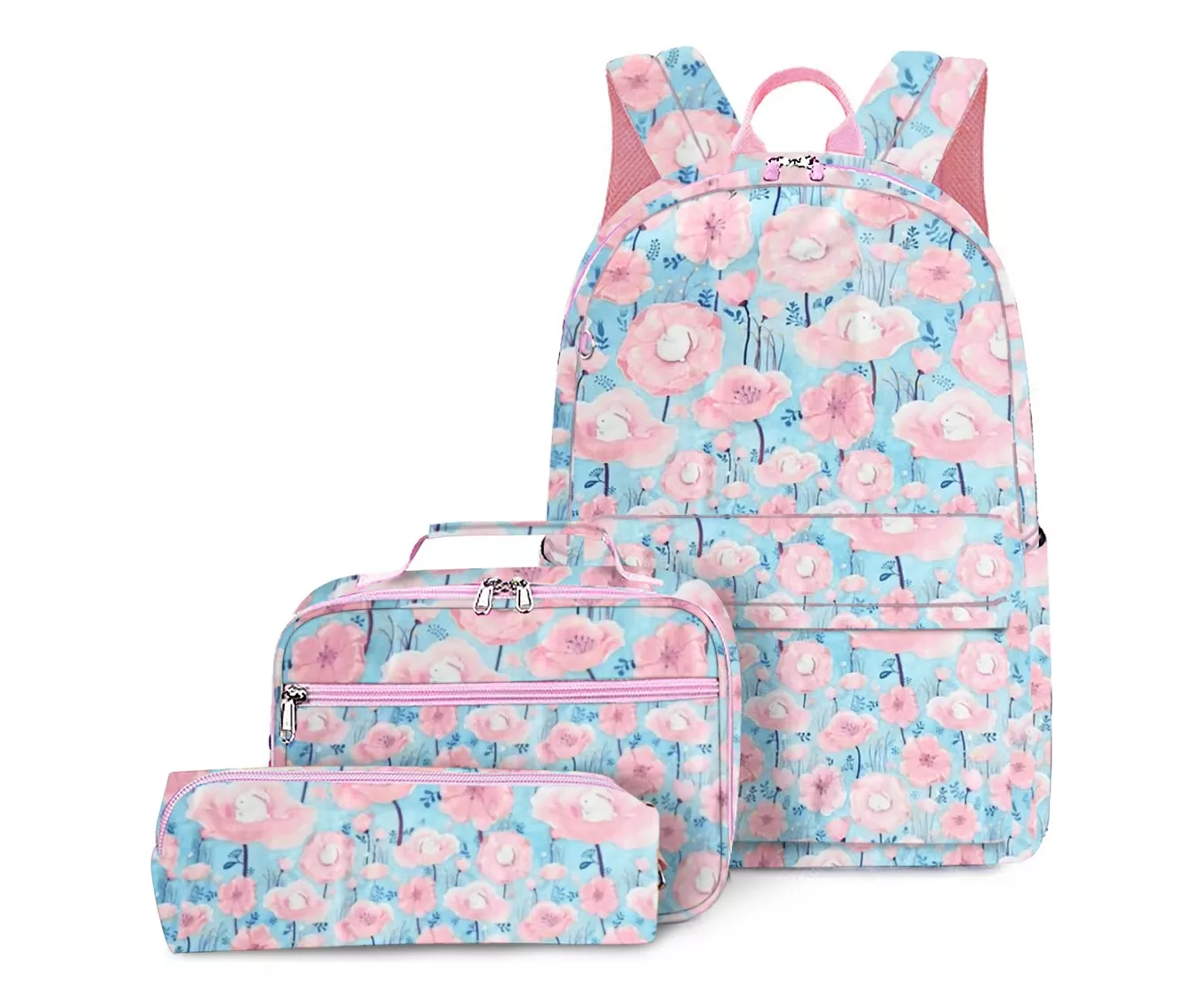 ml 3pcs Mochila Escolar Para Niñas Con Estuche Para Lápices.