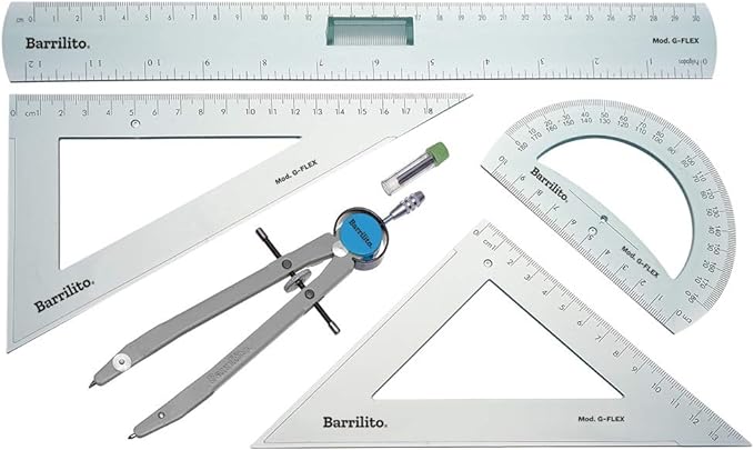 A Barrilito G-FLEX Juego de Geometría de Precisión, 5 Piezas.