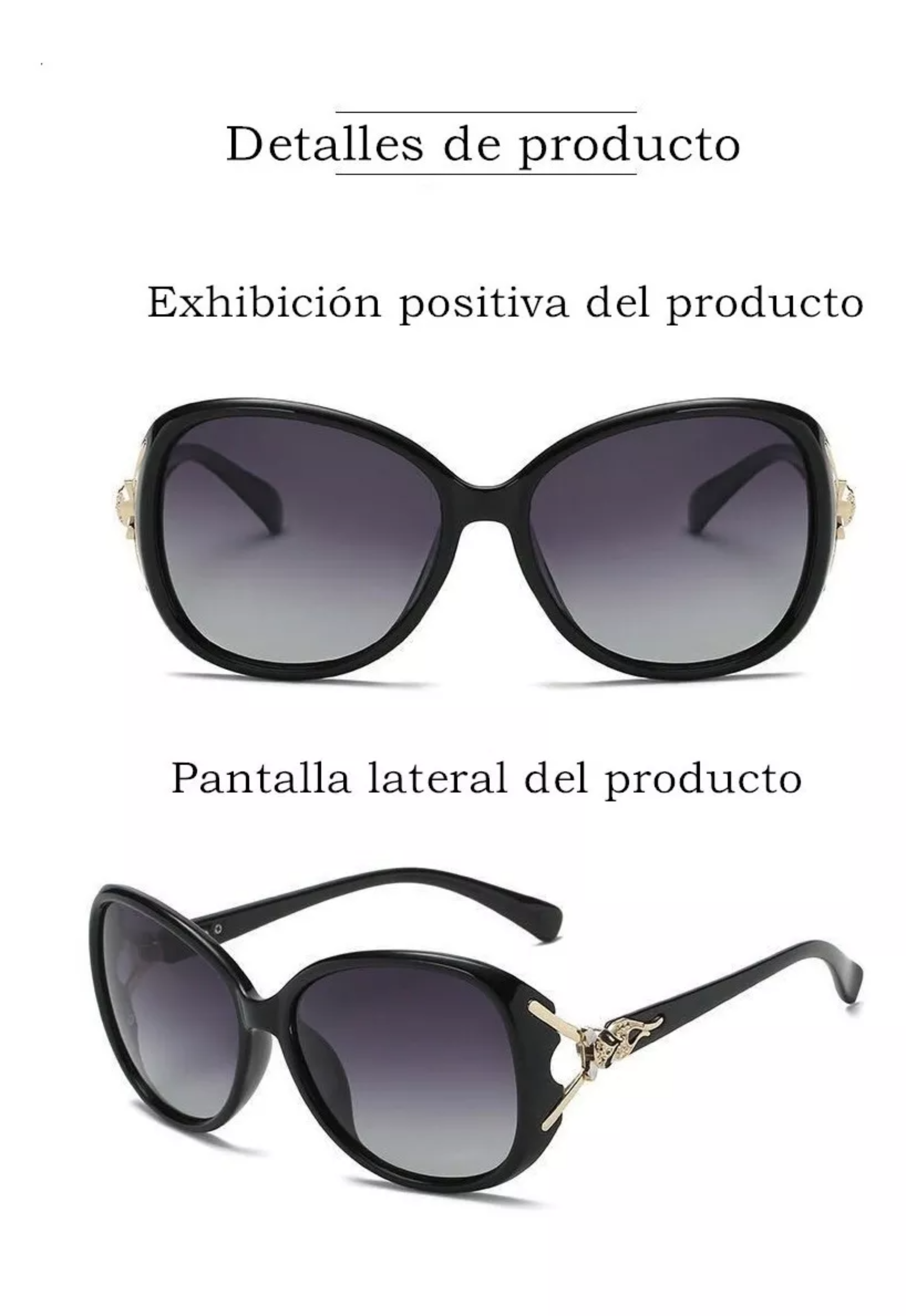 Mirada De Zorro Gafas De Sol Polarizadas Para Mujer.