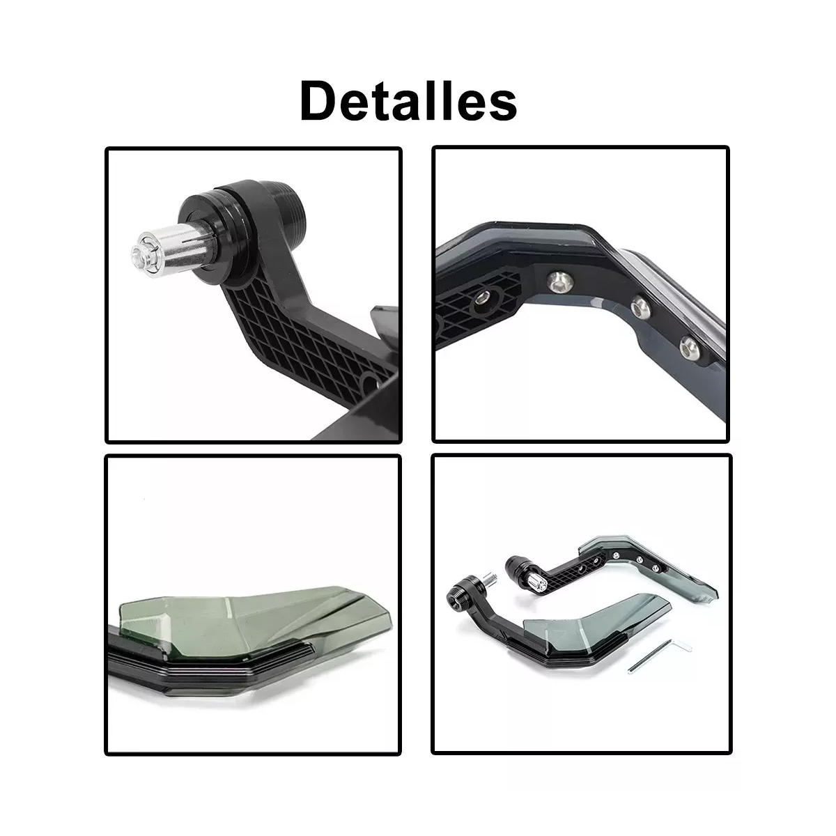 Cubre Puños Moto Handguards Motocicleta Universal Aluminio Titanio.