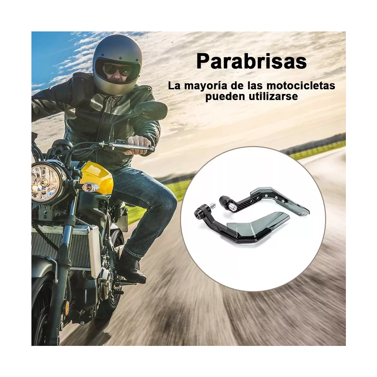 Cubre Puños Moto Handguards Motocicleta Universal Aluminio Titanio.