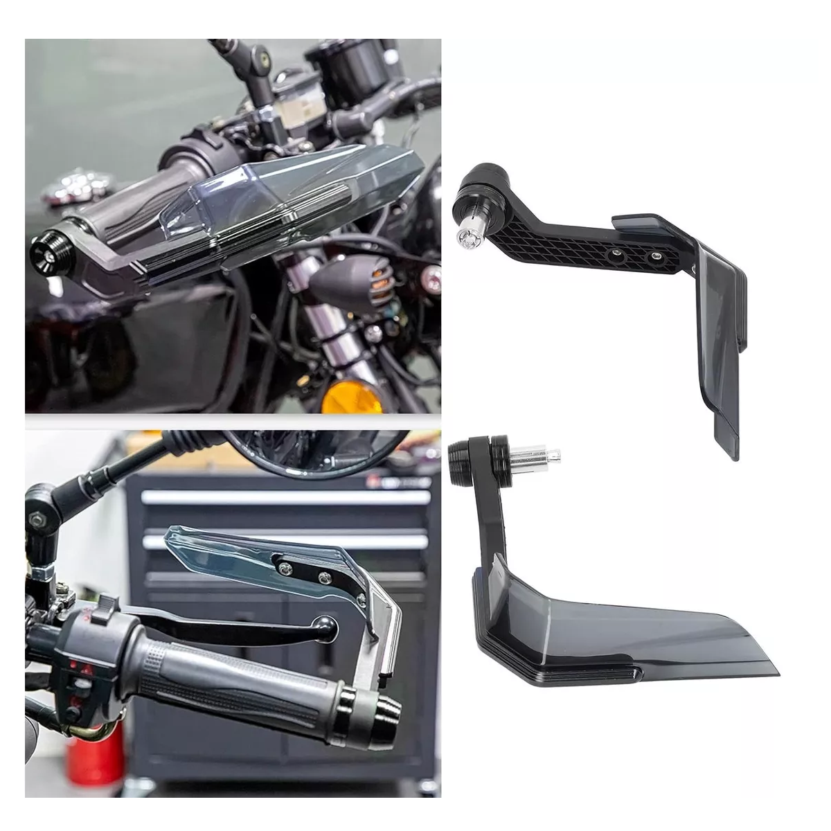 Cubre Puños Moto Handguards Motocicleta Universal Aluminio Titanio.