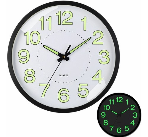 Reloj De Pared,30 cm Grande Moderno Luminoso Reloj De Pared.