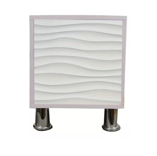 Buro Recamara Mueble Luz Led Ensamblado Plata Minimalista