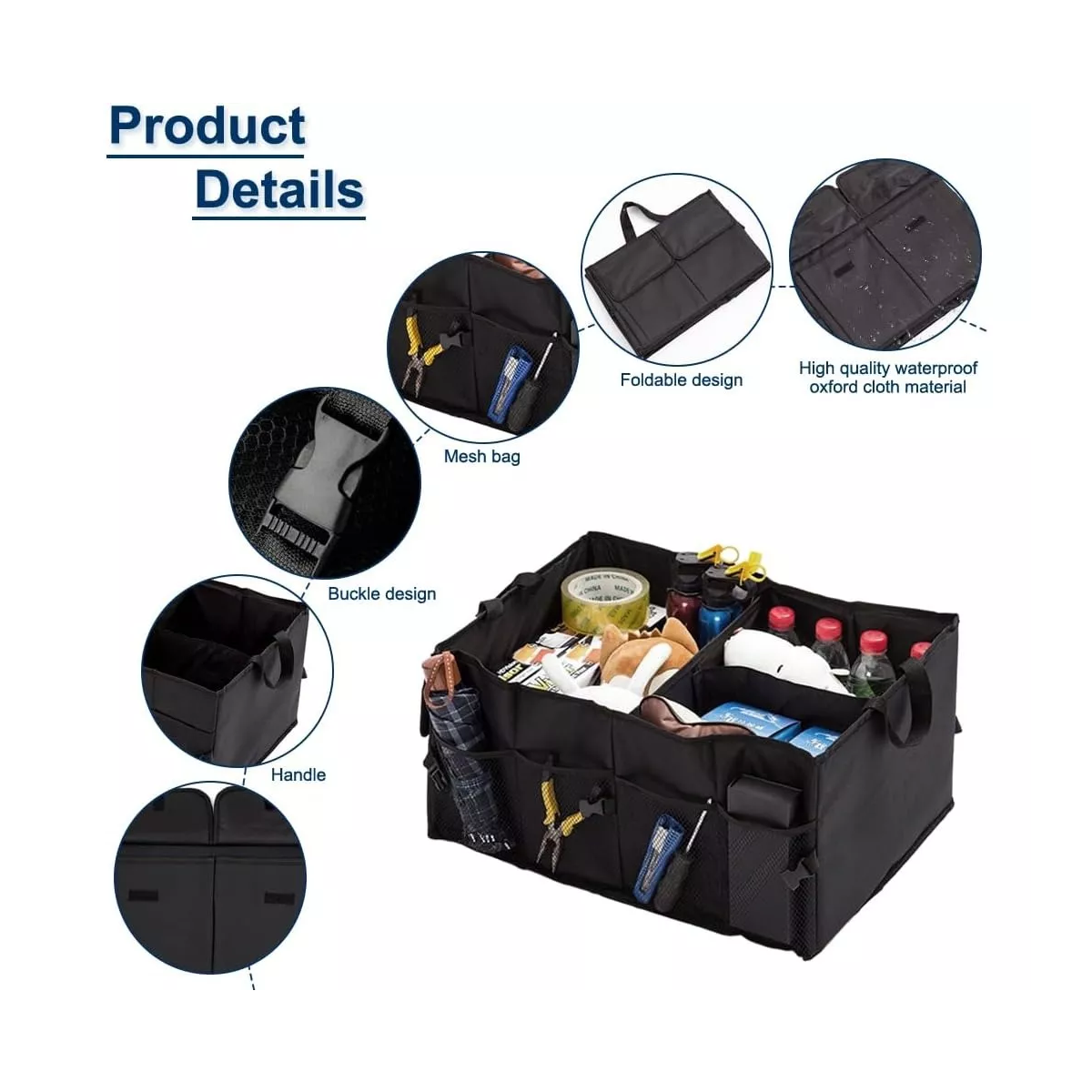 Organizador Para Auto Plegable Para Cajuela.