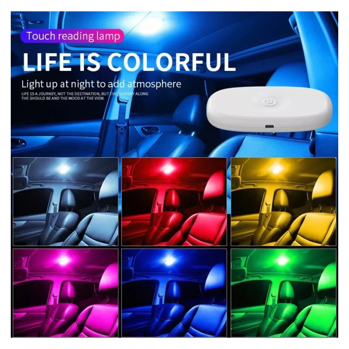 Lámpara Para Auto Techo Cajuela Lectura Interior Inalámbrica.