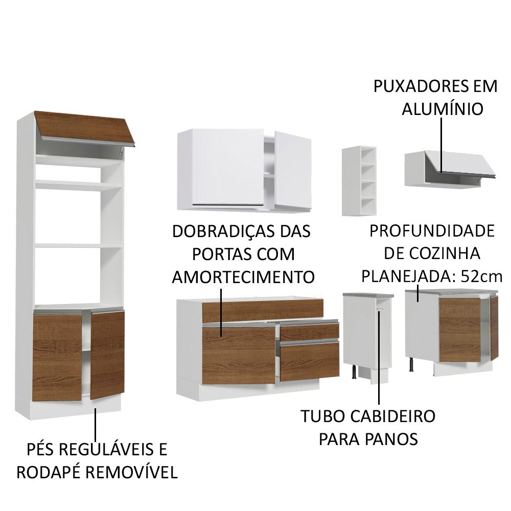 Cocina Integral Completa Modular Madesa Vicenza 290cm BRB 12.