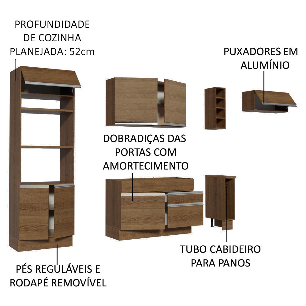 Cocina Integral Completa Modular Madesa Glamy 290cm MM.