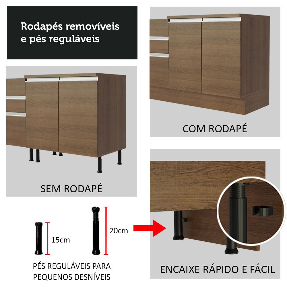 Cocina Integral Completa Modular Madesa Glamy 290cm MM.