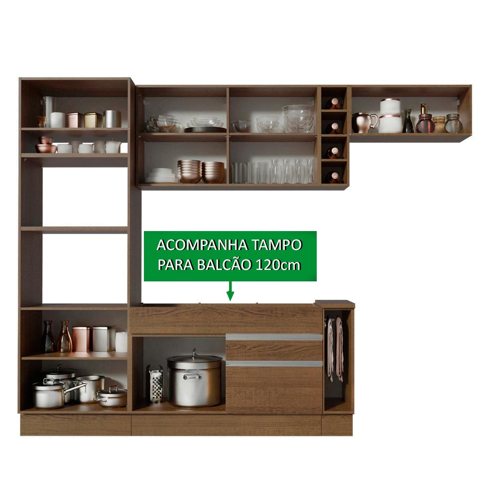 Cocina Integral Completa Modular Madesa Glamy 290cm MM.