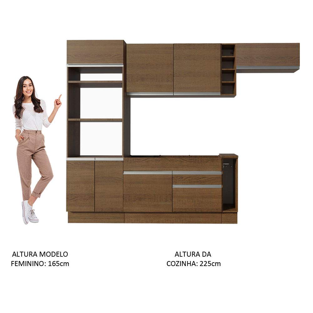 Cocina Integral Completa Modular Madesa Glamy 290cm MM.