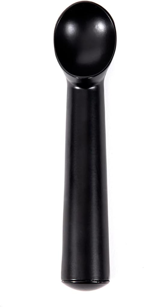 A Cuchara para Helado y Congelados, Anticongelante y Antiadherente. Exelente Calidad, Libre de Lead, cuchara de aluminio que no conduce la temperatura! Plateada y Facil de Limpiar. Ice cream scoop. (Negro Cromo).
