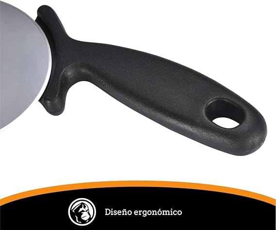 A Mountain Grillers Rueda Cortadora de Pizza - Cuchillo Rodillo para Pizza de Acero Inoxidable - Hoja de Acero Afilada - Resistente al Óxido, Mango Cómodo y Apto para Lavavajillas.