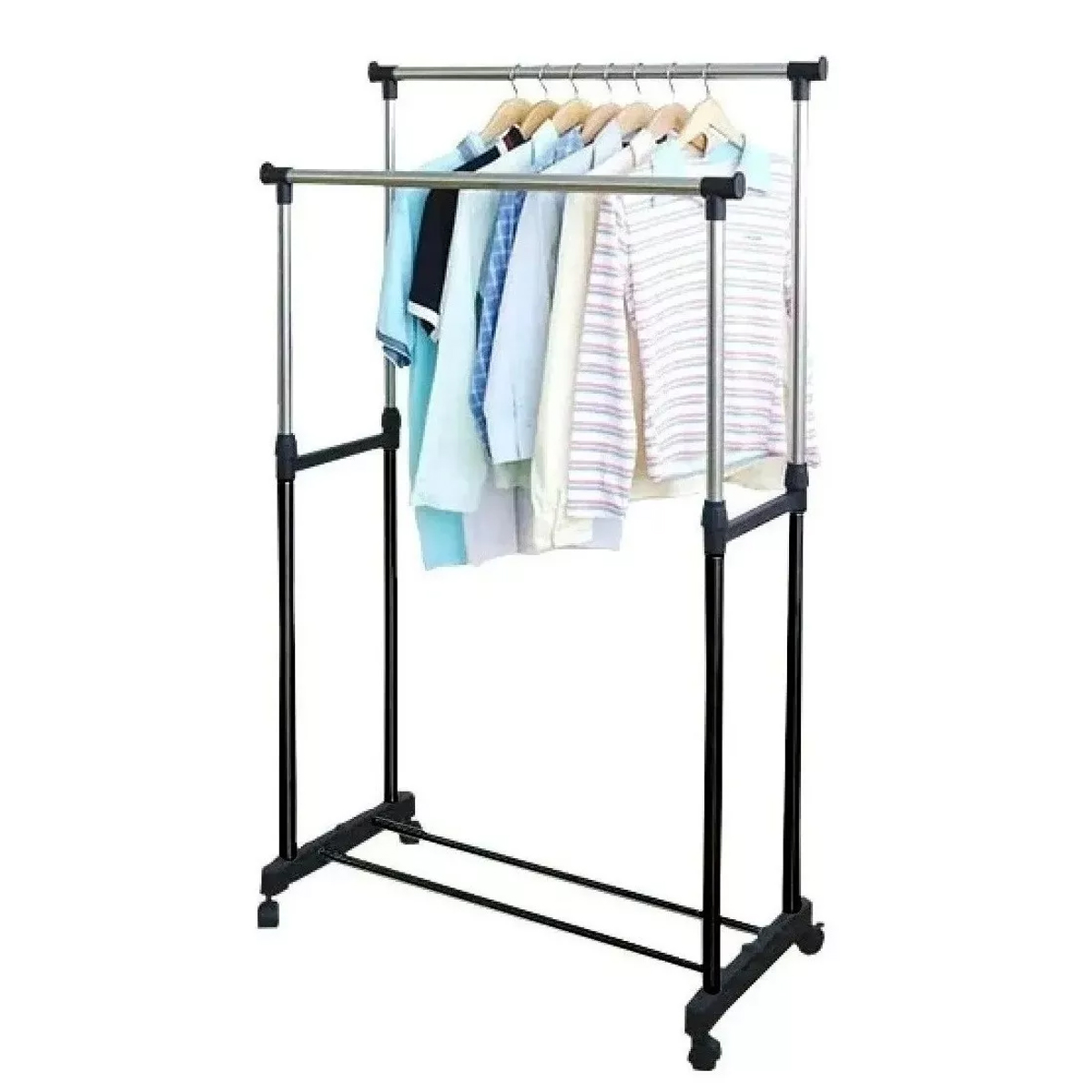 Rack doble para ropa Perchero organizador closet de barra para colgar