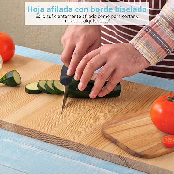 AU Chef Cortador de Masa, Raspador de Masa y Alimentos de Acero Inoxidable, Cuchillo de Masa de 6 pulgadas para Hornear, Cortador de Repostería con Agarre contorneado. Cortador de Masa, Raspador de Masa y Alimentos de Acero Inoxidable, Cuchillo de Masa de 6 pulgadas para Hornear, Cortador de Repostería con Agarre contorneado..