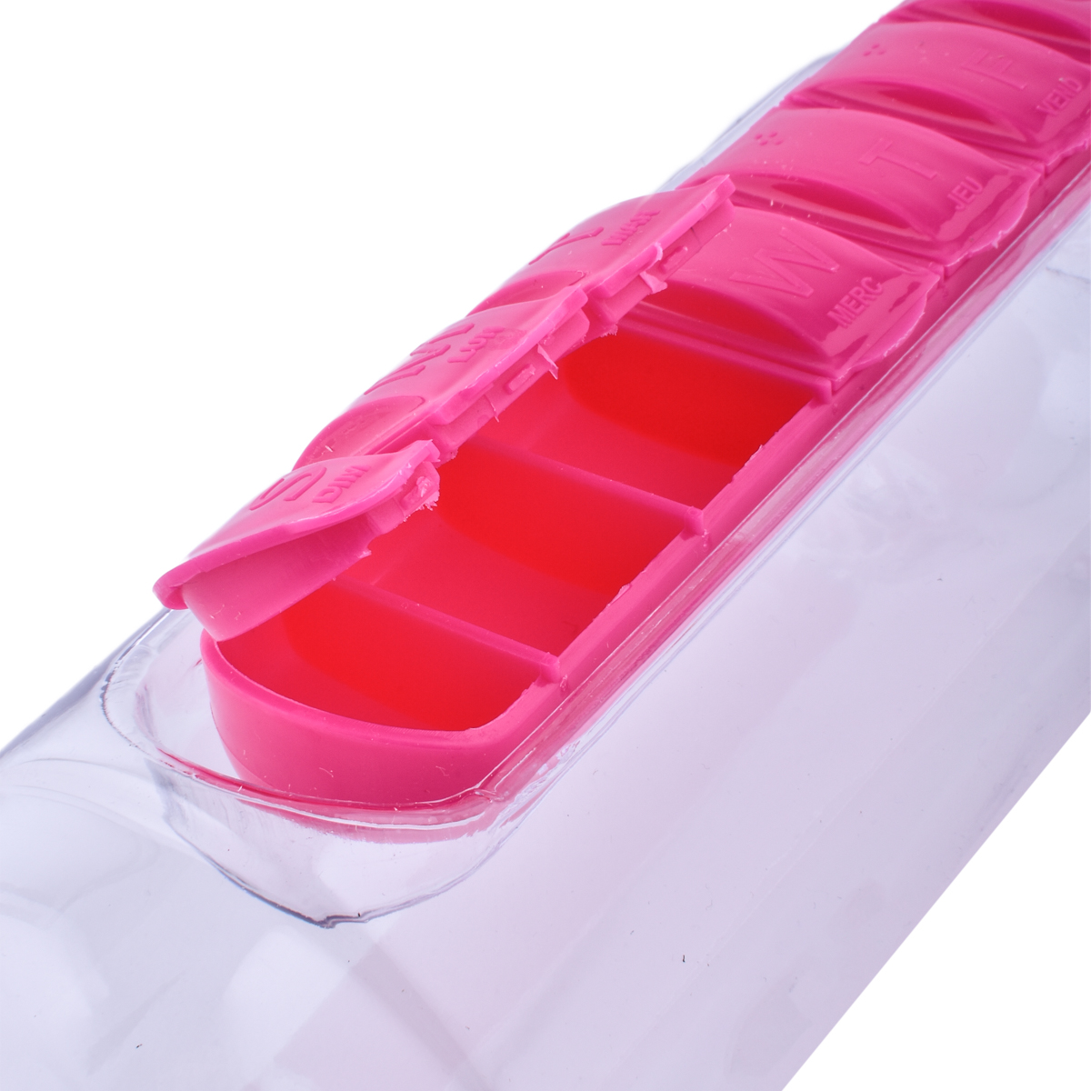 Botella Agua 2 En 1 Vaso Pastillero Portátil Píldoras 600ml