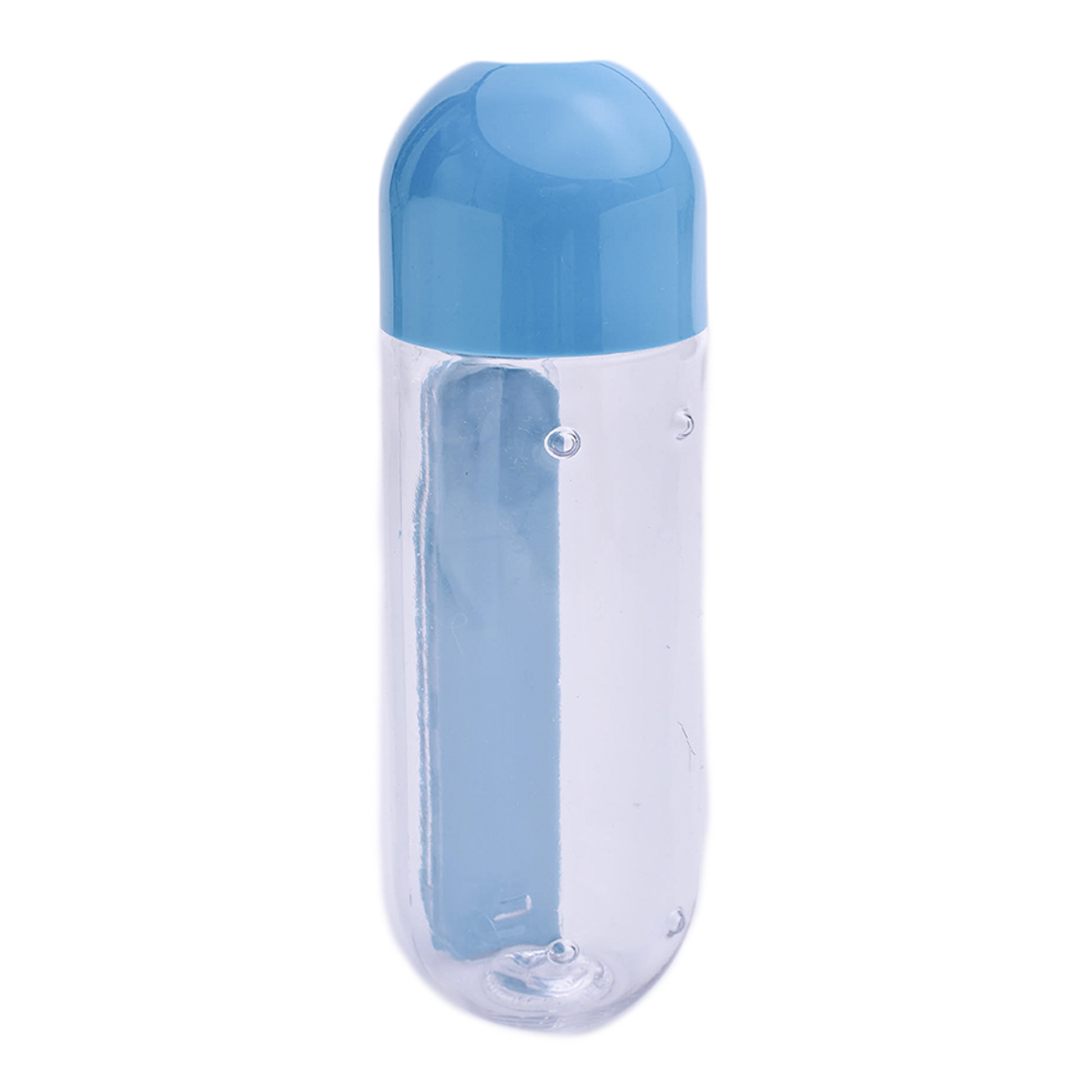 Botella Agua 2 En 1 Vaso Pastillero Portátil Píldoras 600ml