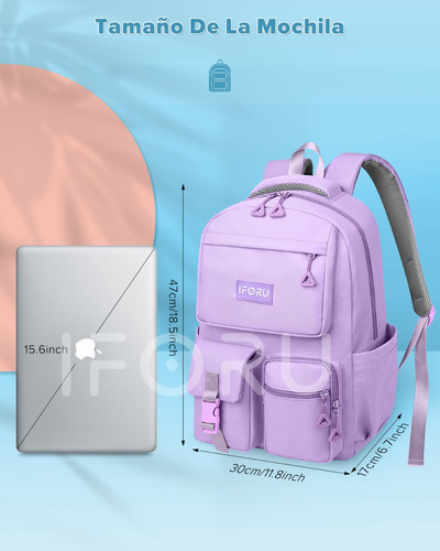 Mochila Escolar Viaje Bolsa Para Laptop 15.6 Inch Iforu 30l.