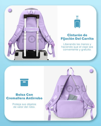 Mochila Escolar Viaje Bolsa Para Laptop 15.6 Inch Iforu 30l.