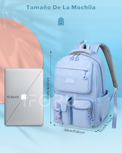 Mochila Escolar Viaje Bolsa Para Laptop 15.6 Inch Iforu 30l.