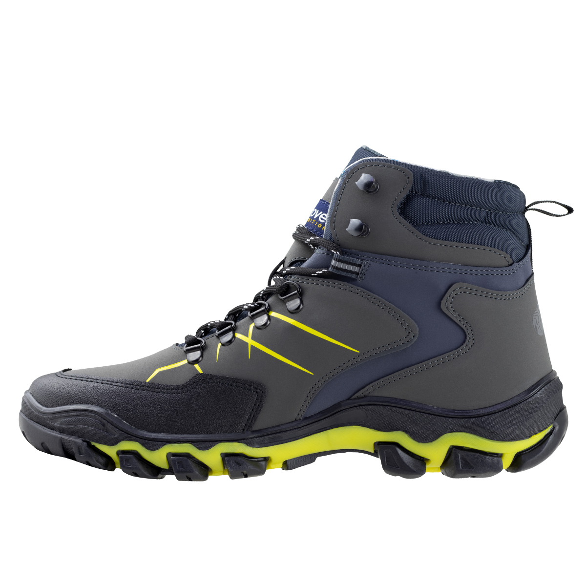 Botas Para Hombre Camping Semi Senderismo Outdoor Discovery 2383 Gris Negro.