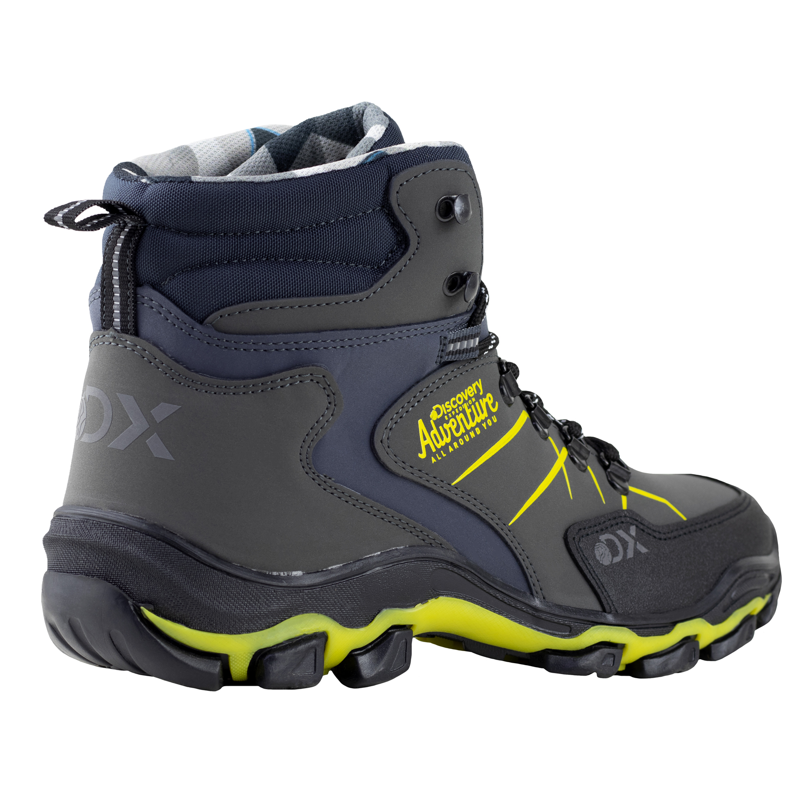 Botas Para Hombre Camping Semi Senderismo Outdoor Discovery 2383 Gris Negro.