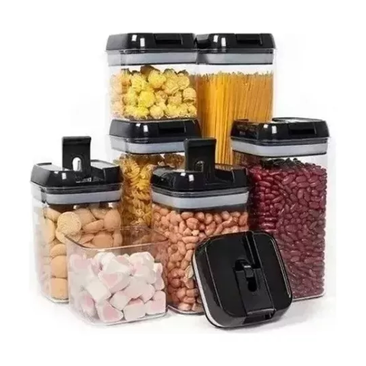 Juego Recipientes HermEticos Almacenamiento 7 Piezas