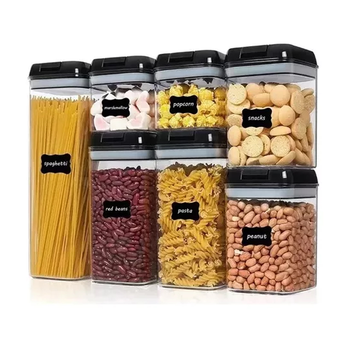 Juego Recipientes HermEticos Almacenamiento 7 Piezas