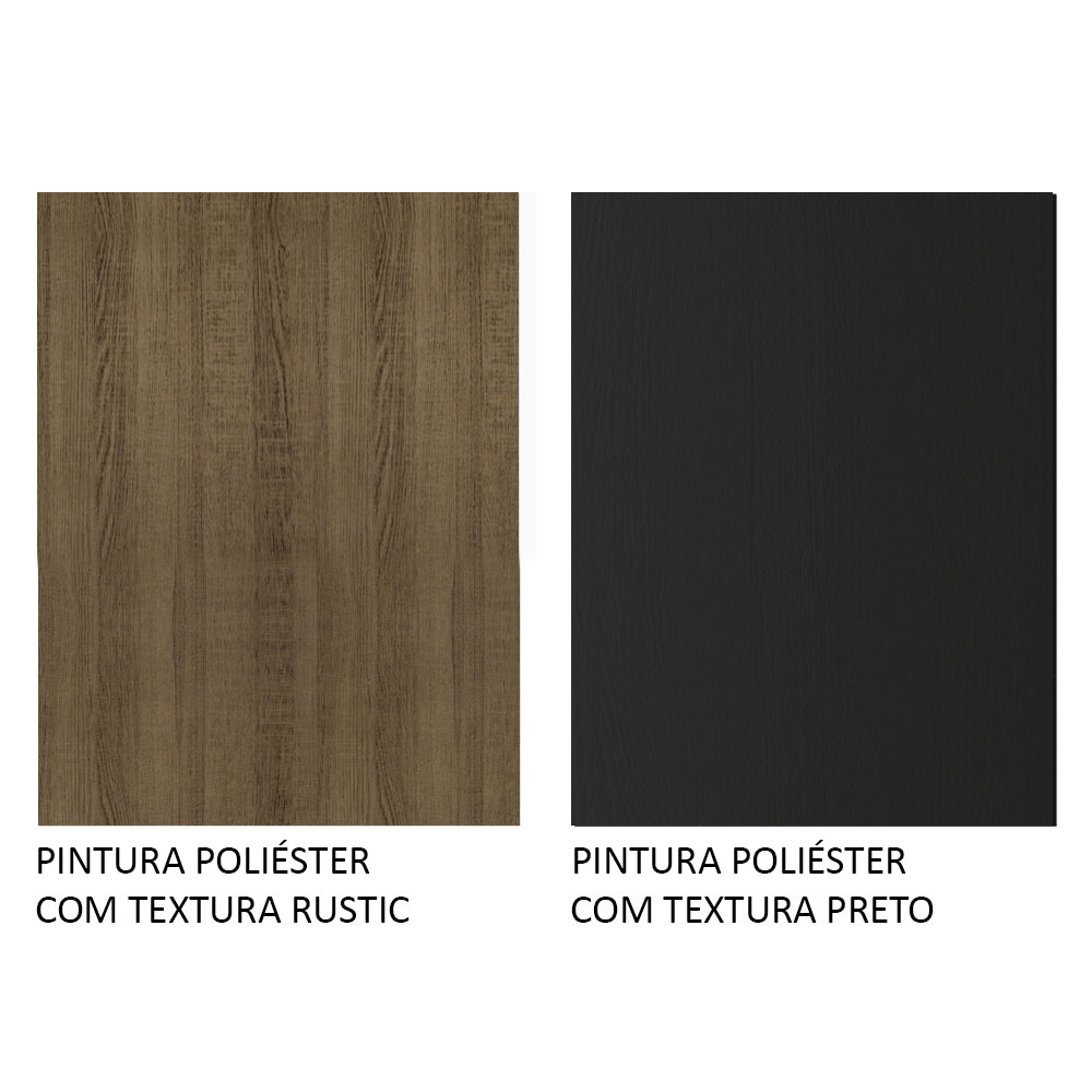 Clóset Modulado Valencia 4 Cajones 258cm Marrón/Negro Madesa 01
