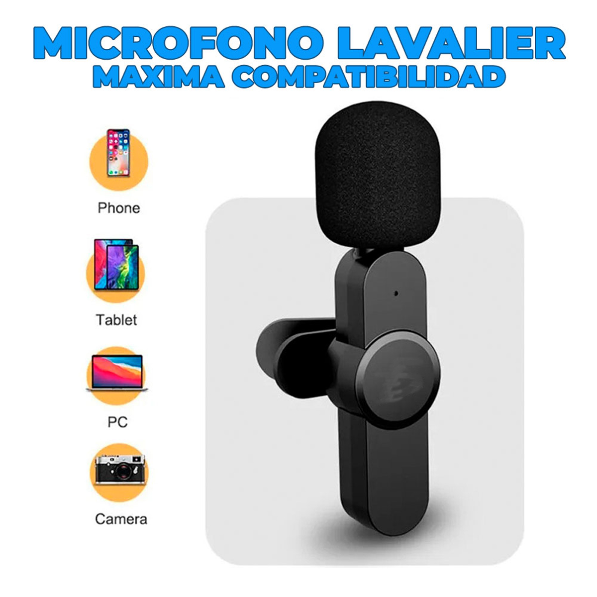 MicrOfono De Solapa InalAmbrico PortAtil Para iPhone iPad