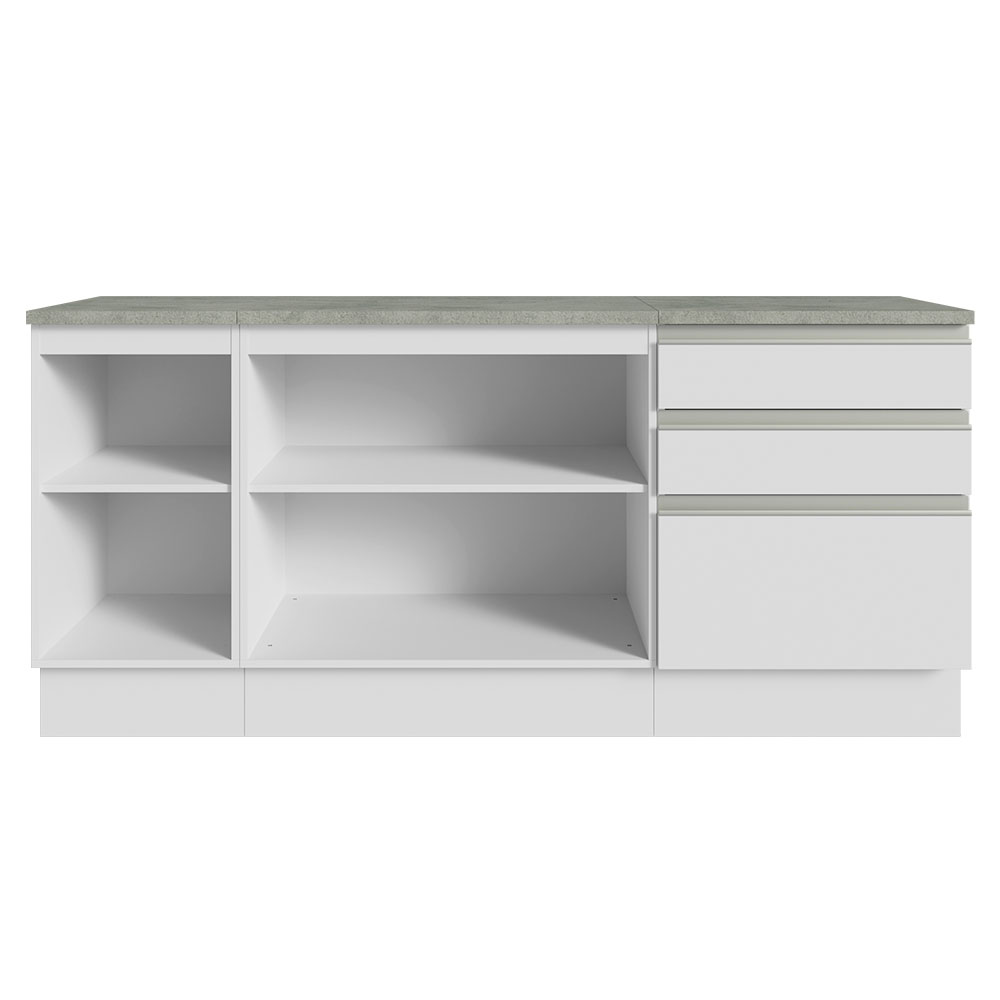 Mueble Modulo Para Baño Gabinete Lavabo Madesa 180cm BB